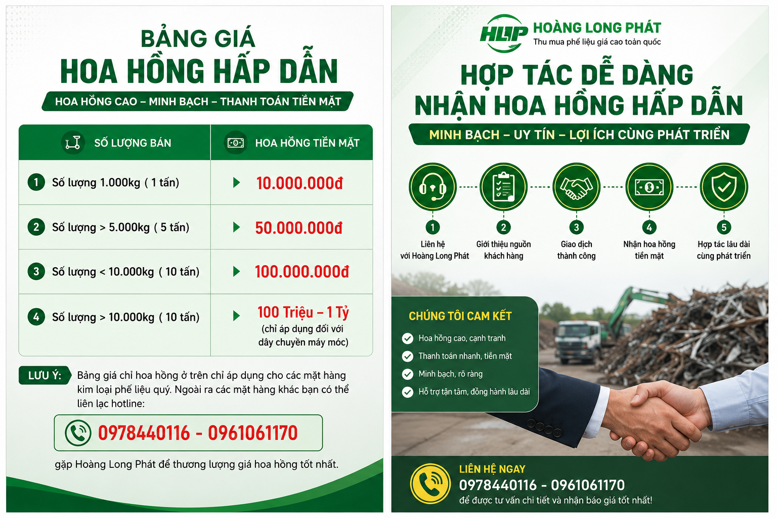 bảng giá hoa hồng cho đối tác