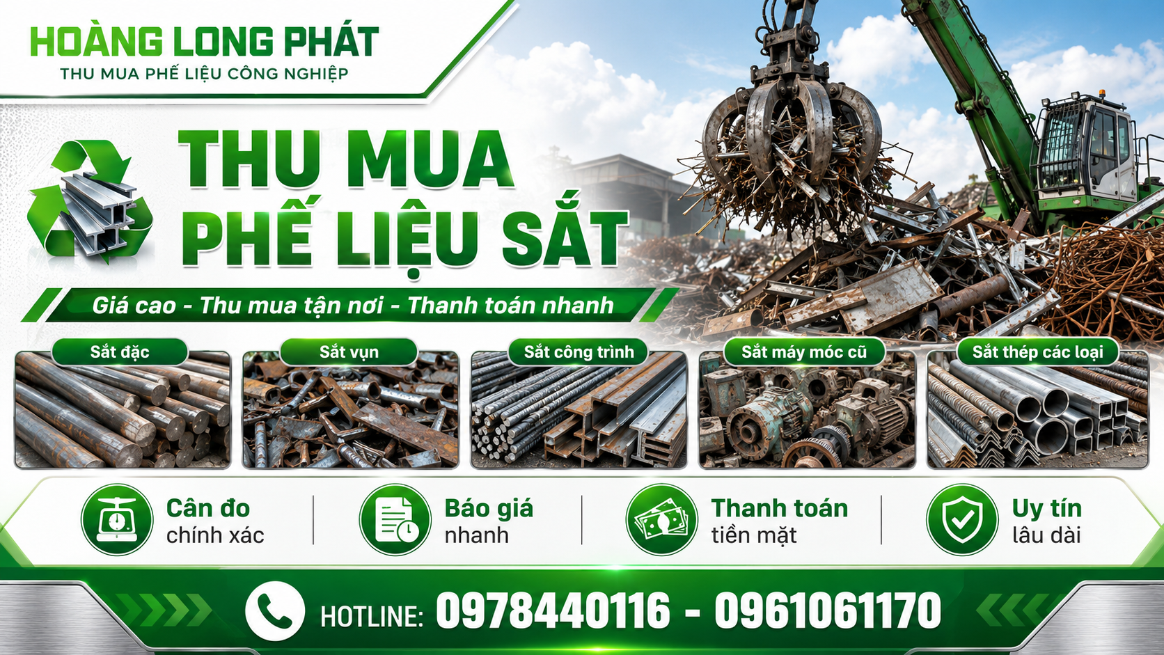 Meta titleThu mua phế liệu sắt giá cao tận nơi | Hoàng Long Phát