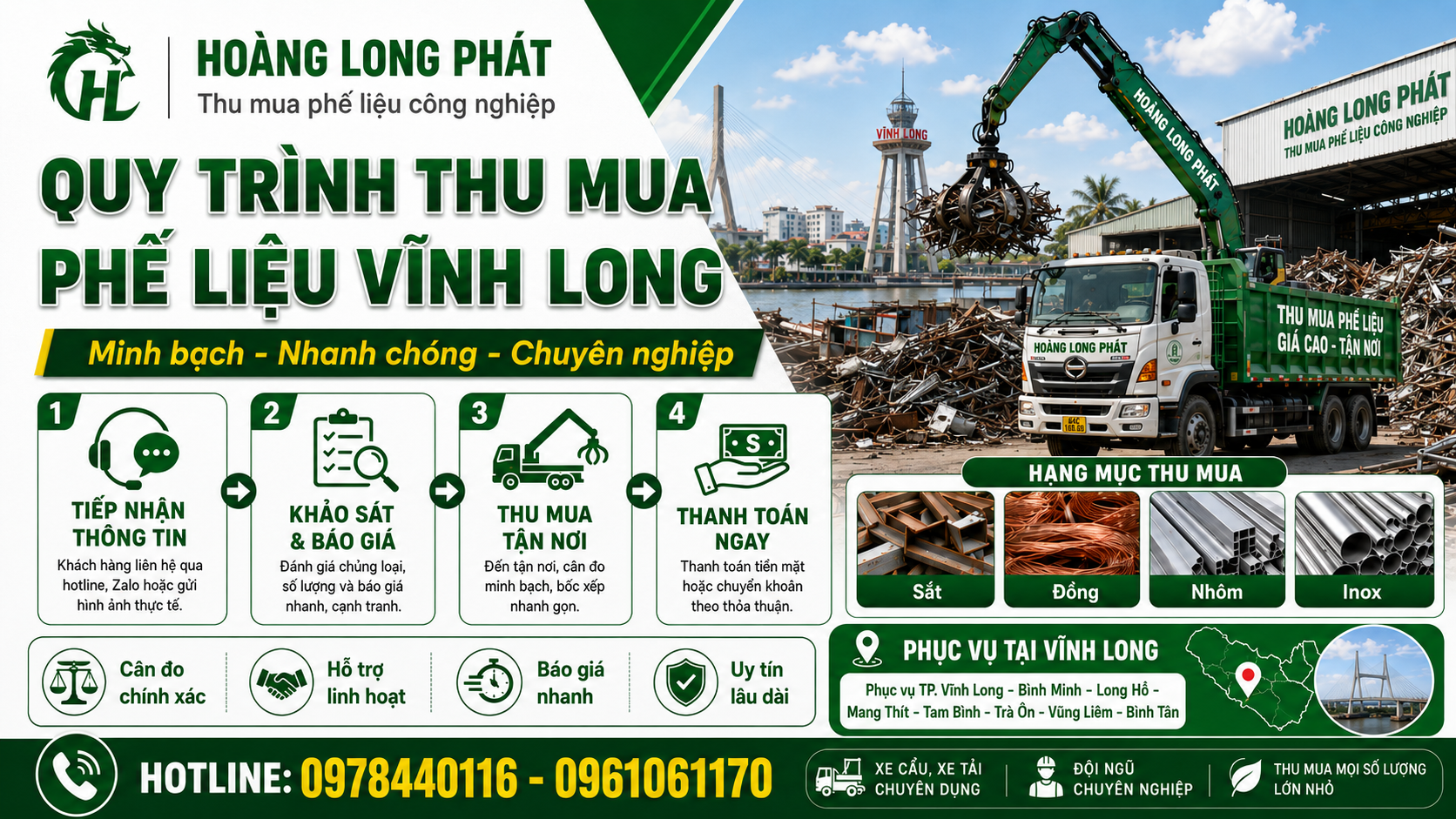 Thu Mua Phế Liệu Vĩnh Long
